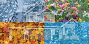 Inspection de maison intérieur et extérieur à travers les saisons